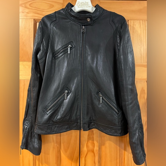 Michael Kors Women’s Leather Jacket - Picture 1 of 5